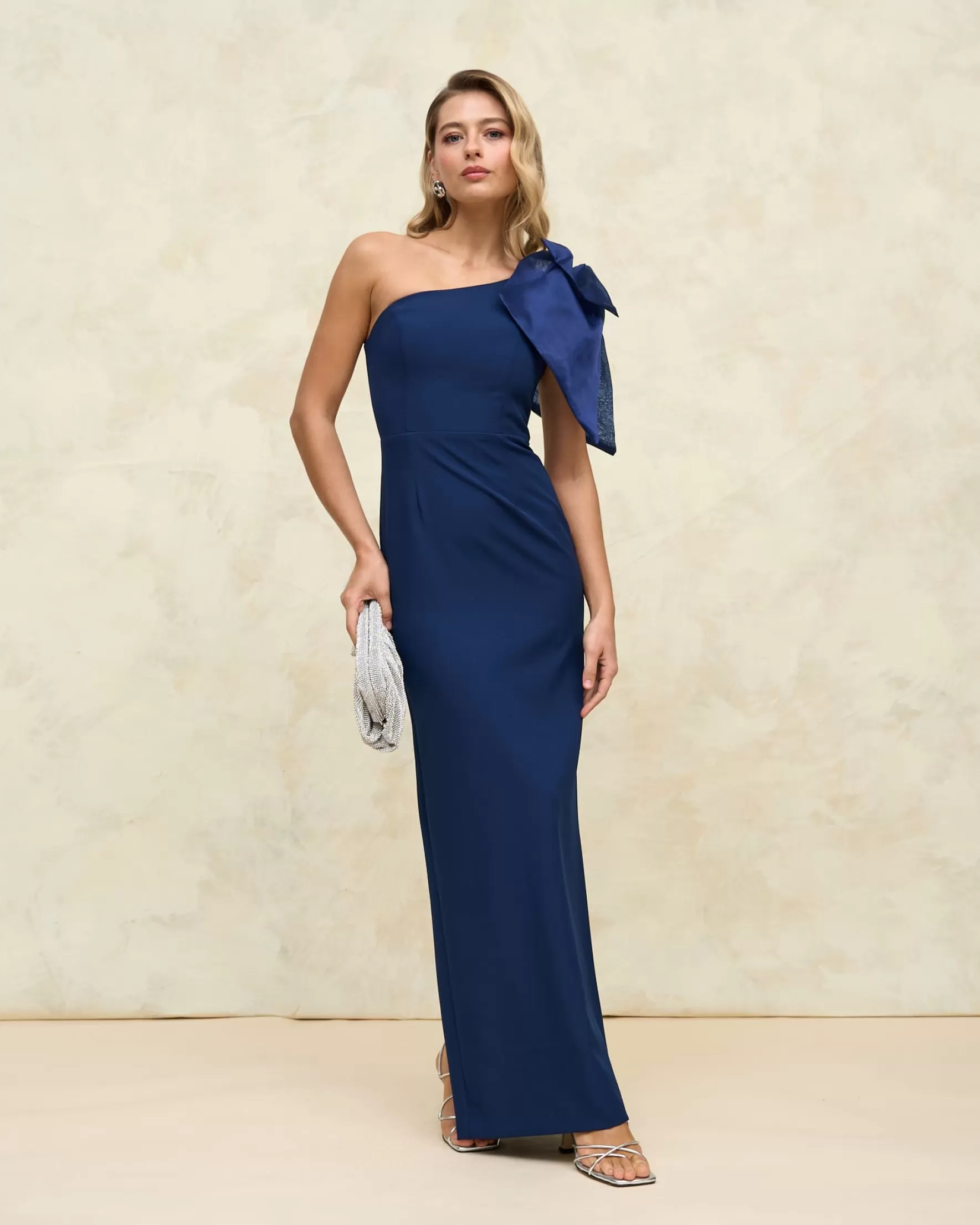 Miphai Vestido Largo Pétalo Marino Cheap